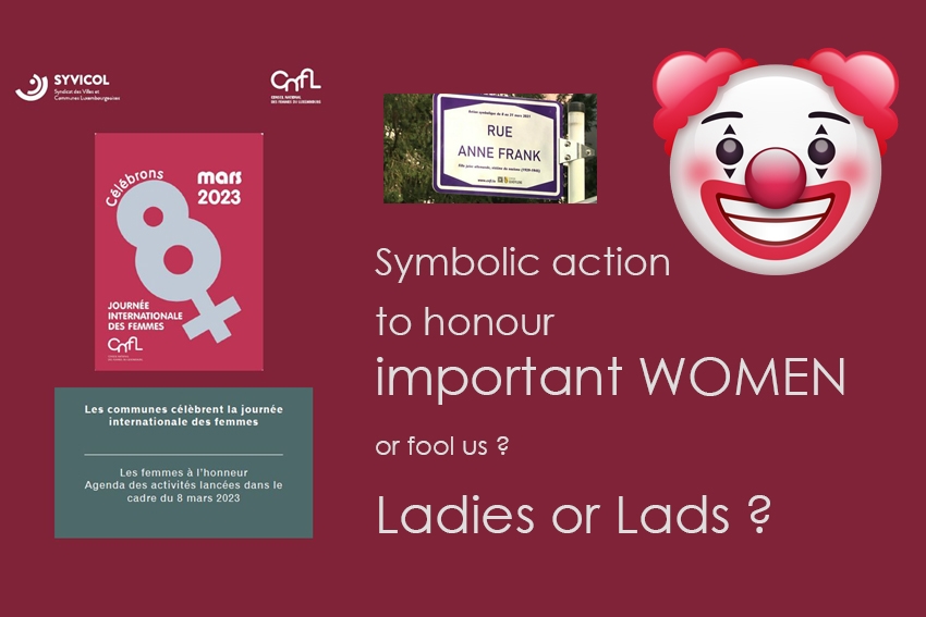 Symbolic action for International women's day